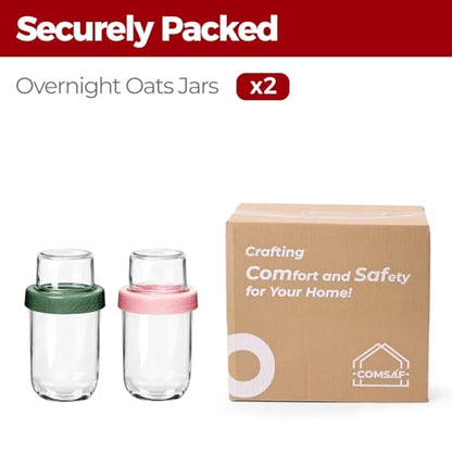 16+4 oz Glass Parfait Cups with Lids 2 Pack Yogurt To Go Containers | Dry Wet Separation, Overnight Oats Containers,Chia Pudding,Nuts, Fruit,Granola Toppings,Meal Prep Jars - color: Mixed color 4