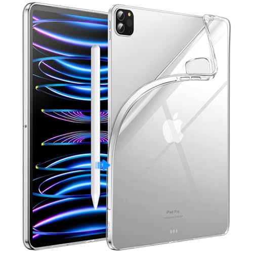 JETech Case for iPad Pro 11-Inch 2022/2021/2020 Model (4th/3rd/2nd Generation), Soft TPU Transparent Slim Shockproof Tablet Cover, Support Pencil 2nd Charging (Clear) - color: Clear, size: iPad Pro 11-inch (2022/2021/2020)
