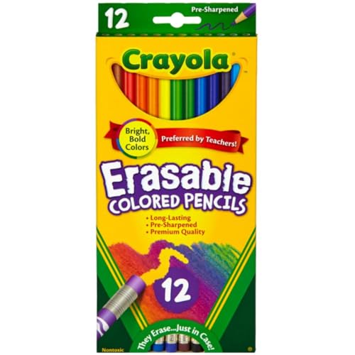 Bulk Buy: Crayola Erasable Colored Pencils 12/Pkg 68-4412 (3-Pack)