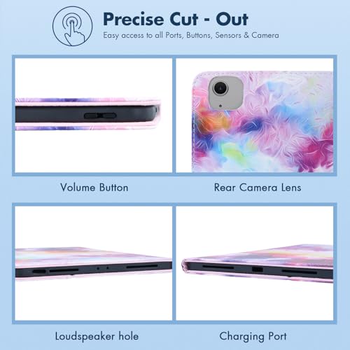 Dteck for iPad Air 13-inch Case 2024,iPad Case 12.9 inch Pro 6th/5th/4th/3rd Gen 2022/2021/2020/2018,Premium PU Leather Folio Stand Cover with Pencil Holder Auto Wake/Sleep Protective Cases,Colorful - color: 01 Colorful