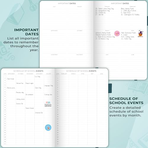 Clever Fox Teacher Planner, School & Homeschool Book, B5 Size Aquamarine | Undated, 7x10, lay-flat binding, heavy-duty hardcover, teacher lesson weekly & daily planner, homeschool supplies - color: Aquamarine, size: Smaller than A4 (7″ x 10″)