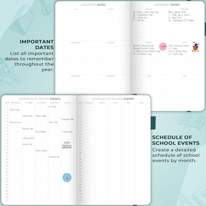Clever Fox Teacher Planner, School & Homeschool Book, B5 Size Aquamarine | Undated, 7x10, lay-flat binding, heavy-duty hardcover, teacher lesson weekly & daily planner, homeschool supplies - color: Aquamarine, size: Smaller than A4 (7″ x 10″)