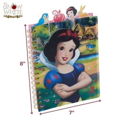 Disney Snow White Tab Journal Notebook, Spiral Bound, 96 Lined Pages, 8 x 7 inches - style: Snow White