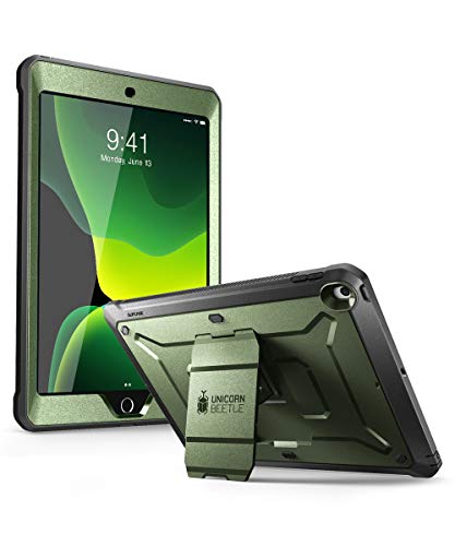 SUPCASE for iPad 9th Generation Case with Screen Protector (Unicorn Beetle Pro), [Built-in Stand] Heavy Duty Rugged Protective Case for iPad 10.2 9th / 8th / 7th Generation (2021/2020/2019), Guldan - color: Green