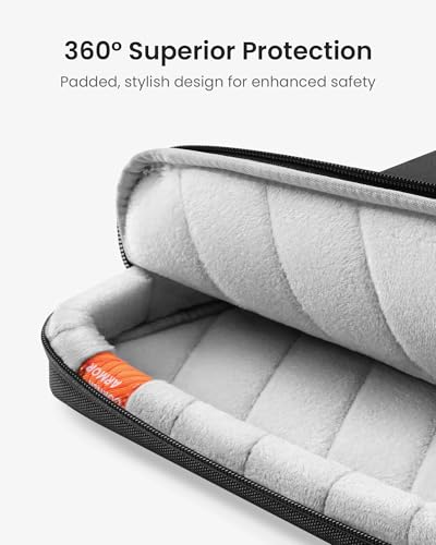 tomtoc 360 Protective Laptop Sleeve for 2026 14-inch MacBook Pro M5/M4/M3/M2 Pro/Max A3426 A3434 A3401 2026-2021, 13.5-14.4 Inch Surface Laptop 7/6/5/Studio 2/1, Water-Resistant Carrying Case - color: Black, size: 13.5-14 inch