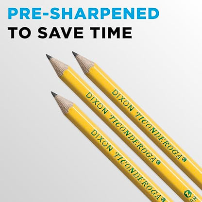 Ticonderoga Wood-Cased Pencils, Pre-Sharpened, 2 HB Soft, Yellow, 72 Count - size: 72 Count (Pack of 1)