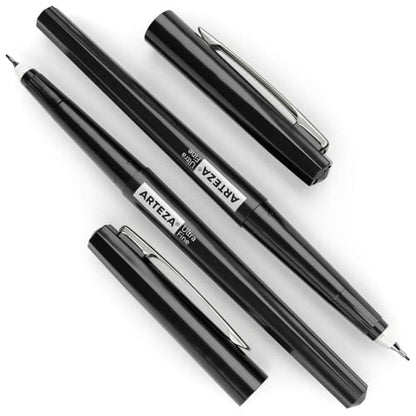 ARTEZA Permanent Markers, 40 Black Pens, Ultra-Fine Tip Paint Pens, Quick-Drying, Water Resistant, for Calligraphy and Note Taking, Office, Classroom - style: Ultra-Fine Tip