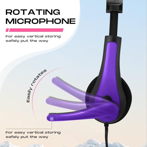 Yunsailing 20 Pack Bulk Classroom Headphones with Microphone Students Wired School Class Set Headphones for School Library Computer Office Adults 3.5 Jack Universal Plug(Multicolor) - color: Multicolor