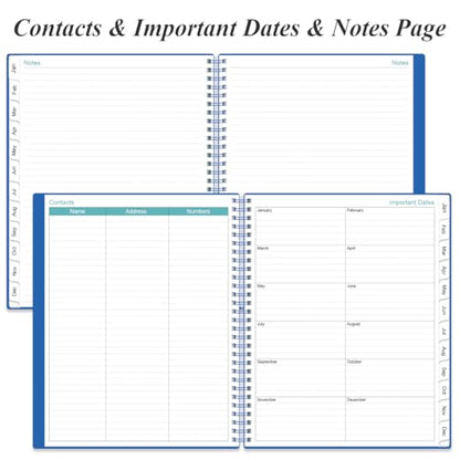 Daily Planner 2026 Full Page Per Day- 2026 Daily & Monthly Planner from January 2026 to December 2026, Day Planner 2026 with 12 Months Tabs, 8.5" x 11", Blue - color: Blue, size: 8.5" x 11"