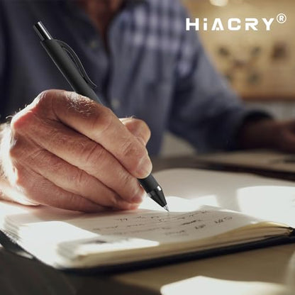 Hiacry 8 Pcs Gel Pens, Quick-Dry Long Lasting Ink, 0.7 MM Fine Point Black | Smooth Writing Retractable Pens, No Bleed No Smear, Note Taking, Journaling, School Office Supplies Home Daily Use Work - color: Black Ink-8pcs
