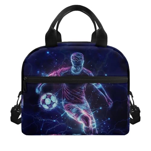 Soccer Kawaii Lunch Box for Girls 4-6 One Piece Lunch Box for Kids 6-8 Preschool Meal Bag Boys 8-10 Kindergarten Toddler Students Elementary School Lightweight Thermal Insulated - color: Soccer
