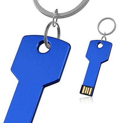 RAOYI 10 Pack 4GB USB Flash Drive USB 2.0 Metal Key Shape Memory Stick Thumb Drive Pen Drive-Blue - color: Blue, size: 4GB