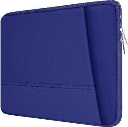 TEDNETGO 15.6 Inch Laptop Sleeve, Durable Neoprene Case with Pockets, Protective Carrying Bag for Dell, Lenovo, Asus, Blue - color: Blue, size: 15.6 Inch