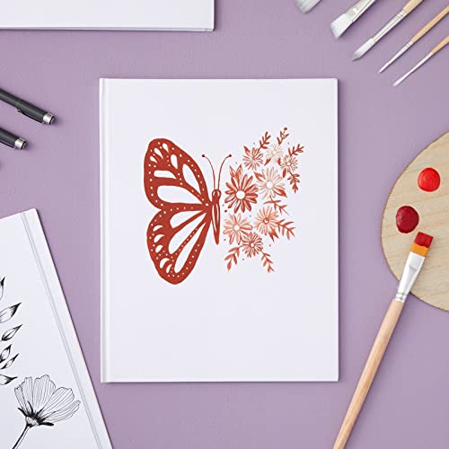 Paper Junkie Blank Books for Kids to Write Stories - 8.5 x 11 In, White Hardcover, Pack of 3 - Unlined Journal & Scrapbook with 36 Pages Acid-Free Paper for Drawing & Doodling