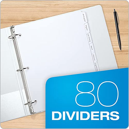 Oxford Binder Dividers for 3 Ring Binders, 8-Tab Dividers, Write On Tabs, White Paper, 10 Count (Pack of 10) - size: 8-Tab, 10 Sets (Pack of 10)