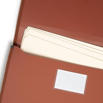 Smead Tuff Premium Poly Wallet, Accordion File Organizer for File Folders, Legal Size, 5-1/4 inch Expansion, Office Supplies, Document Organizer (73789) - size: Legal, style: Redrope