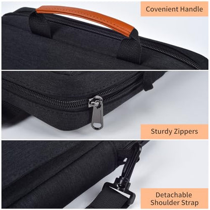 13 Inch Laptop Shoulder Bag Carrying Case for Macbook Air 13" M5 M4 A3449 A3420/ 2026 MacBook Neo A18 Pro A3404/ MacBook Pro 14" M5 M4 M3/ 13" iPad Pro/Air M5 M4, Vertical Laptop Sleeve Handbag, Black - size: 13.3-14 Inch