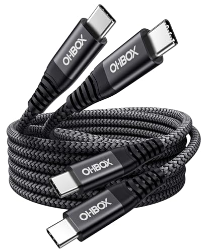 USB C to C Cable 60W [2Pack 3FT], USBC to USBC Fast Charging Cable for | CarPlay Durable Braided iPhone USB C Charger Cable USB Type C Cord for iPhone 17/16/15/Pro Max, Galaxy S23 and More-Black - color: Black, size: 3FT, style: USB C to USB C