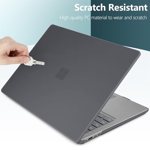 Batianda Premium Case for Surface Laptop 13.8 Inch 2024-2026, Matte Black | Fits Surface Laptop 7th/8th for Business 1.2mm Lightweight Ultra-Slim Hard Shell with Keyboard Cover & Screen Protector - color: Matte Black