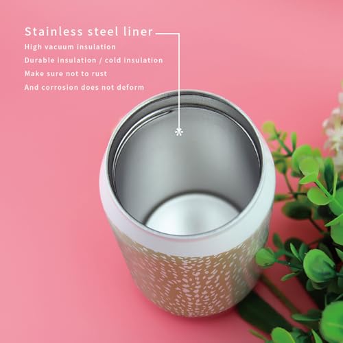T&H XHome Linear Ombre 14oz Stainless Steel Tumbler with Lid & Straw-Double Wall Vacuum Insulated Travel Mug Subtle Fade Fabric Weave Water Bottle Coffee Beverage Drinks Cup - size: 14 Ounces
