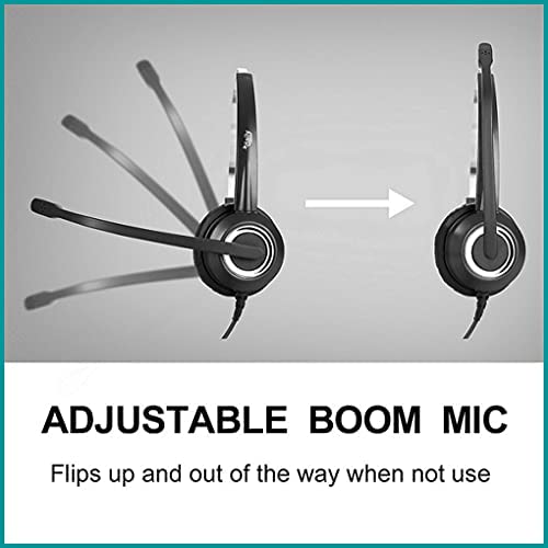 Cisco Phone Headset Mic Noise Cancelling Compatible with Cisco Phones 6861 7942g 7965g 8841 8851 8861 8945 8961 Series Model Includes U10 RJ9 Cord and 3.5mm Jack Adapter - size: Monaural headset + U10 / 3.5 mm Jack