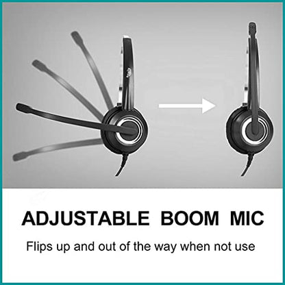 Cisco Phone Headset Mic Noise Cancelling Compatible with Cisco Phones 6861 7942g 7965g 8841 8851 8861 8945 8961 Series Model Includes U10 RJ9 Cord and 3.5mm Jack Adapter - size: Monaural headset + U10 / 3.5 mm Jack