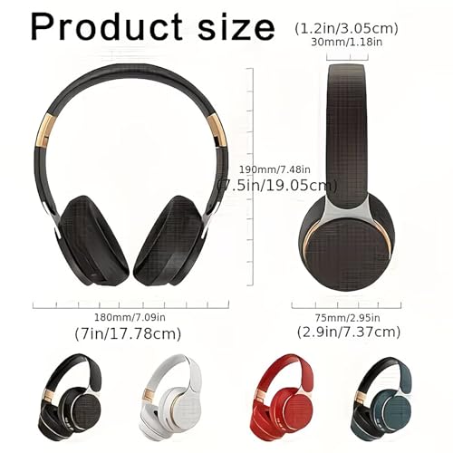 Wireless Bluetooth Headphones, Foldable Over-Ear Headphones with Microphone, Compatible with Phones, Laptops and Tablets, Suitable for School, Travel and Gaming (Black) - color: Black
