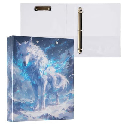 Wolf 3-Ring Binder,1.5 Inch D-Ring Organizer Folder Clipboard Binder for Work Office School - color: Coloe4