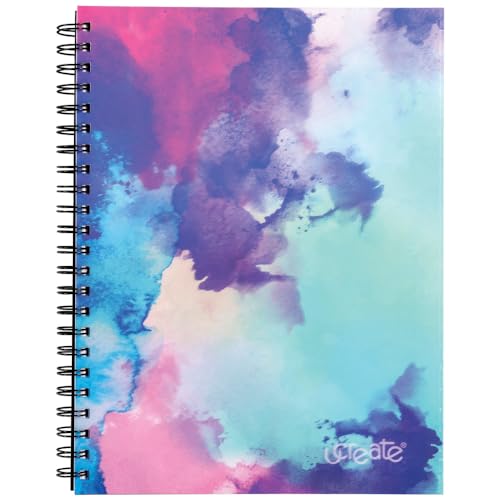 UCreate Fashion Poly Sketch Book, Watercolor Splash, 9" x 12", 1 Count - style: Watercolor Splash; 9" x 12"