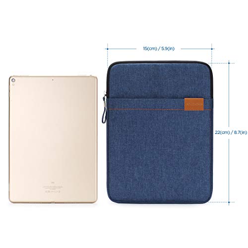 NIDOO Tablet Sleeve Protective Bag 8 inch for 8.3" iPad mini 6/7.9" iPad mini 5/8" Lenovo Tab M8 Gen / 8.7" Galaxy Tab A7 / 8" Huawei MatePad T 8 Water Repellent Vertical Laptop Case Pouch, Blue - color: Blue, size: 7.9" - 8" Tablet / 8.3" iPad mini