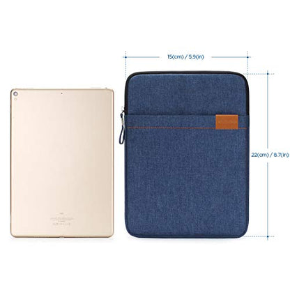 NIDOO Tablet Sleeve Protective Bag 8 inch for 8.3" iPad mini 6/7.9" iPad mini 5/8" Lenovo Tab M8 Gen / 8.7" Galaxy Tab A7 / 8" Huawei MatePad T 8 Water Repellent Vertical Laptop Case Pouch, Blue - color: Blue, size: 7.9" - 8" Tablet / 8.3" iPad mini