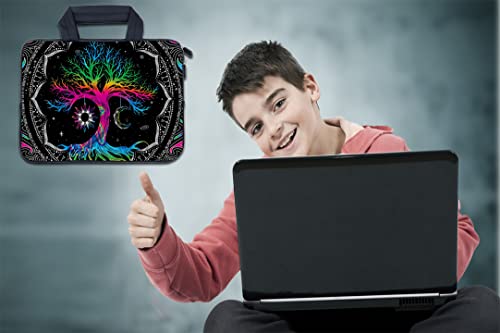 AMARY Laptop Sleeves 11.6" 12" Laptop Handle Bag Neoprene Notebook Carrying Pouch Chromebook Sleeves case (Colorful Tree) - color: Colorful Tree