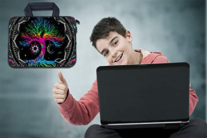 AMARY Laptop Sleeves 11.6" 12" Laptop Handle Bag Neoprene Notebook Carrying Pouch Chromebook Sleeves case (Colorful Tree) - color: Colorful Tree