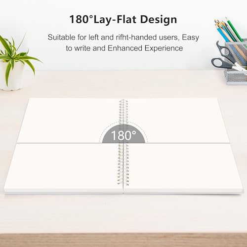 RETTACY Blank Journal Notebook, 2-Pack, 160 Pages per Pack, B5 Medium Size (7.6'' × 10''), 100 GSM Thick Paper, Spiral-bound, Flexible Plastic Cover, for Sketching, Drawing, Painting - color: Transparent - B5, style: Plain