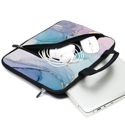 Laptop Sleeve - 11.6-12.2 inches, Neoprene Case for Chromebook, Ultrabook, Notebook & Tablet - Two Pockets (Blue) - color: Blue