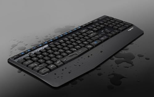 Logitech K345 Full Size Wireless Keyboard with Palm Rest for PC, Laptop | Full-sized keyboard, includes wireless USB receiver, compatible with PC, Laptop - size: 1 Pack, style: Keyboard