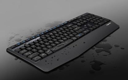 Logitech K345 Full Size Wireless Keyboard with Palm Rest for PC, Laptop | Full-sized keyboard, includes wireless USB receiver, compatible with PC, Laptop - size: 1 Pack, style: Keyboard