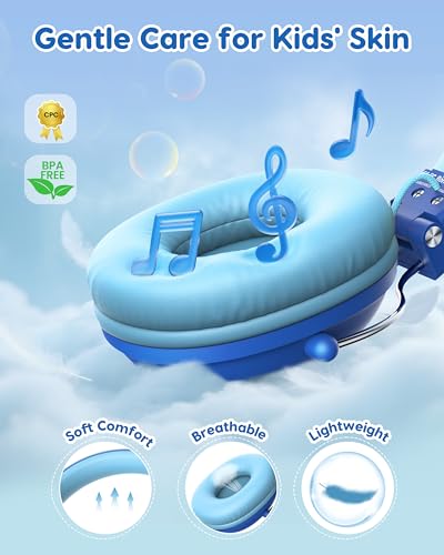 awatrue Kids Headphones, 74/85dB Safe Volume Limit, Stereo Sound, Wired On-Ear Headphones for Kids Boys Girls, 3.5mm Jack for Tablet, iPad, Kindle, YOTO Player, Airplane Travel, Blue - color: Blue