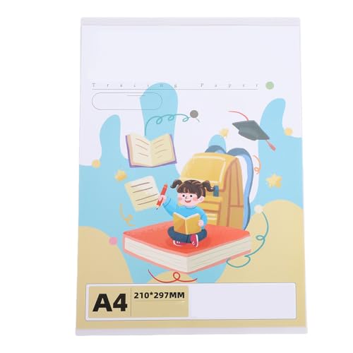 Zerodis Painting Tools A4 Translucent Sketching Paper Smooth Writing Flexible Minimizes Ink Smudging Drawing Pad for Pencil Sketching Image Tracing Art Projects 50 Sheets Tracing Paper