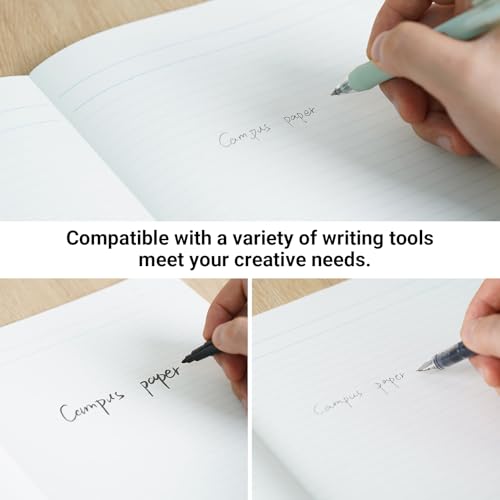 KOKUYO Composition Notebooks, 5 Pack Campus Semi-B5 Comp Book with B 6mm Ruled, 30 Sheets, Classic School Lined Notebook, Journal Notebook for Women Work Study Note Taking (NO-3CBNx5) - size: Semi-B5