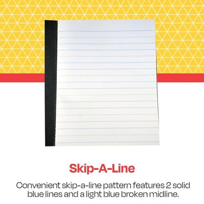 School Smart Skip-A-Line Ruled Composition Book, Grade 1, Green, 48 Pages - size: 24 Sheets/48 Pages - Grade 1