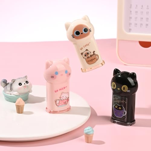 4Pcs Cute Cat Pencil Sharpeners Small Manual Pencil Sharpener Kawaii Stationery Set Kawaii School Supplies for Kawaii Office School Home Supplies - style: cat