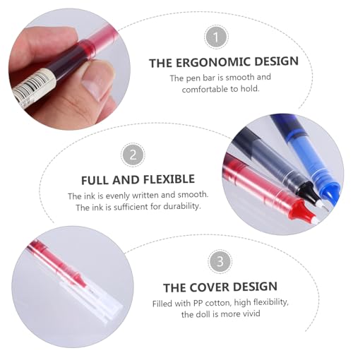 Lurrose 9pcs Quick-drying Gel Pen for School Office Smooth Writing Portable Sign Pens for Exams Journaling Creative Projects
