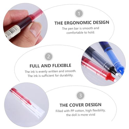 Lurrose 9pcs Quick-drying Gel Pen for School Office Smooth Writing Portable Sign Pens for Exams Journaling Creative Projects