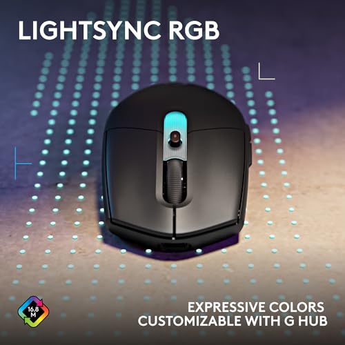 Logitech G305 X SUPERLIGHT Wireless Gaming Mouse, Lightweight 59g, HERO 44K Sensor, RGB lighting, LIGHTSPEED and Bluetooth, 130+ Hr Battery Life, 6 Programmable Buttons, Compatible with PC/Mac - Black - color: Black, style: Superlight