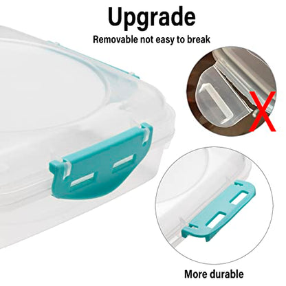 4 PCS Sandwich Containers - 100% Airtight & BPA-Free & Microwave & Dishwasher Safe Kitchen Storage Containers with Upgraded Snaps, 2 heightened Containers for Lunch Boxes and 2 normal version | Kitchen food Storage Containers with Upgraded Snaps lids, 2 h
