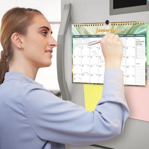 Lbylyhxc 2026-2027 Calendar - Includes July 2026 to December 2027-18 Monthly Wall Calendar 2026 - 2027, 11 x 8.5 Inches.Thick Paper with Julian Dates and Block for New Year and Christmas Presents (Calendar 2026-2027 Veins) - color: Calendar 2026-2027 Vein