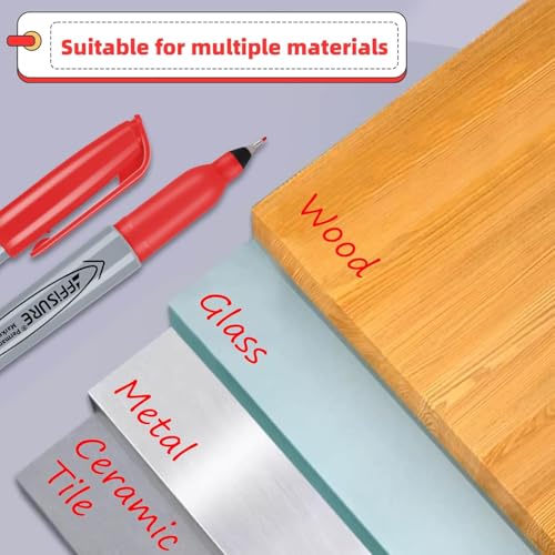 Red Ultra Fine Point Permanent Marker, 20 Pack, 0.4 mm, Precision Fine Tip for Detailed Writing, Art, Crafts & Labeling on Paper, Plastic, Glass, Metal, Waterproof, Fade-Resistant Ink - size: 20