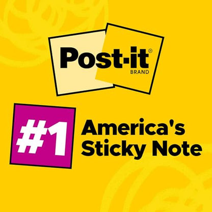Post-it Notes, 3 x 3 in, Poptimistic Collection, 3 Lined Pads | School Supplies and Office Products - size: 0.7" x 3.8"