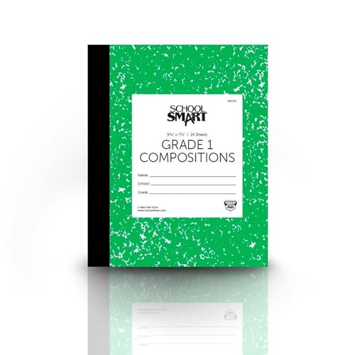 School Smart Skip-A-Line Ruled Composition Book, Grade 1, Green, 48 Pages - size: 24 Sheets/48 Pages - Grade 1